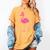 Graduate Cute Pink Flamingo Graduation Women's Comfort Colors T-Shirt Mustard