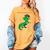 Graduation Dinosaur Smarty Saurus Rex Diploma Dinosaur Women's Comfort Colors T-Shirt Mustard