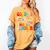 Groovy Goodbye 7th Grade Graduation Hello Summer Kids Women's Comfort Colors T-Shirt Mustard