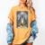 The Hermit Cat Tarot Card Introvert By Georgi Women's Comfort Colors T-Shirt Mustard