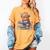 Highland Cow Reading Book Librarian Library Women's Comfort Colors T-Shirt Mustard
