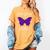 Introvert Antisocial Butterfly For Women Men Women's Comfort Colors T-Shirt Mustard Introvert Antisocial Butterfly For Women Men Women's Comfort Colors T-Shirt Mustard