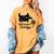 Introvert Energy Cat Love Cat Meme Women's Comfort Colors T-Shirt Mustard