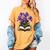 Irises Flowers Book Iris Floral Women's Comfort Colors T-Shirt Mustard
