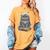 Just A Girl Who Loves Cats & Books Bookish Women Women's Comfort Colors T-Shirt Mustard