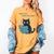 Just One More Chapter Bookworm Cat Book Lover Women's Comfort Colors T-Shirt Mustard