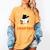 Just One More Chapter Fun Cat Coffee Reading Book Premium Tri-Blend Women's Comfort Colors T-Shirt Mustard
