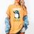 Kids Kindergarten Dabbing Penguin Nailed It Graduation Class 2021 Women's Comfort Colors T-Shirt Mustard