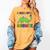 Kids Kindergarten Graduate Dinosaur Kindergarten Graduation Women's Comfort Colors T-Shirt Mustard