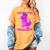 Kids Kindergarten Graduation Idea For Girls Dinosaur Women's Comfort Colors T-Shirt Mustard