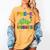 Kids Pre-K Graduate Brontosaurus Dino Pre Kindergarten Graduation Women's Comfort Colors T-Shirt Mustard