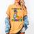 Kids Preschool Graduate Dinosaur Trex Preschool Graduation Women's Comfort Colors T-Shirt Mustard