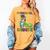 Kids Preschool Graduate T-Rex Dinosaur Preschool Graduation Women's Comfort Colors T-Shirt Mustard