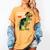 Kindergarten Grawrduate Dinosaur Graduation Cap Shirt Women's Comfort Colors T-Shirt Mustard