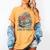 Leer ES Poder Cute Floral Spanish Teacher Book Reading Women's Comfort Colors T-Shirt Mustard