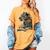 Leopard Book Flower Women's Comfort Colors T-Shirt Mustard