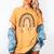 Leopard Teacher Wild About Reading Books Reader Librarian Women's Comfort Colors T-Shirt Mustard