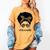Librarian Teacher Messy Bun Life Book Library Back To School Women's Comfort Colors T-Shirt Mustard