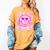 Library Book Fair Queen Vibe Groovy Tie Dye School Reading Women's Comfort Colors T-Shirt Mustard