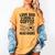 Love God Drink Coffee Read Books For Book Lovers Women's Comfort Colors T-Shirt Mustard