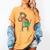 Monkey With a Book Women's Comfort Colors T-Shirt Mustard