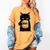 Nope Coffee Cat – Introvert Humor Monday Kitty Women's Comfort Colors T-Shirt Mustard