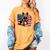 Patriotic German Shepherd Dog Books Baseball American Flag Women's Comfort Colors T-Shirt Mustard
