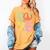 Peace Sign Love Groovy Vibes Costume Nostalgia 1980s Fashion Women's Comfort Colors T-Shirt Mustard