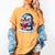 Penguin Reading a Book Animal Women's Comfort Colors T-Shirt Mustard