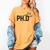 PhD Shirt Phinally Finally Done Graduation Her Women's Comfort Colors T-Shirt Mustard