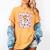 Preppy Coquette Bow Ghost Reading Books Halloween Book Women's Comfort Colors T-Shirt Mustard