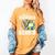 Proud Grandma Of A 2026 Senior Volleyball Graduation Leopard Women's Comfort Colors T-Shirt Mustard