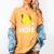 Proud Senior Mom Class Of 2026 Softball Graduation Heart Women's Comfort Colors T-Shirt Mustard