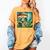 Rabbit Reading Book Under Large Mushroom Easter Bandana Women's Comfort Colors T-Shirt Mustard Rabbit Reading Book Under Large Mushroom Easter Bandana Women's Comfort Colors T-Shirt Mustard