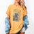Raccoon Books Reading Flowers Women's Comfort Colors T-Shirt Mustard