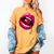 Rainbow Lips With a Cherry In The Mouth 80s Nostalgia Premium Tri-Blend Women's Comfort Colors T-Shirt Mustard Rainbow Lips With a Cherry In The Mouth 80s Nostalgia Premium Tri-Blend Women's Comfort Colors T-Shirt Mustard