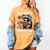 Well Read & Slightly Feral Raccoon Book Lover Graphic Women's Comfort Colors T-Shirt Mustard