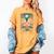 The Reader Bookish Cute Spooky Ghost Reading Book Tarot Card Women's Comfort Colors T-Shirt Mustard