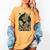 The Reader Tarot Card Book Lover Skeleton Reading Book Women's Comfort Colors T-Shirt Mustard