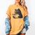 Reading Cat Cat Book Lover Women's Comfort Colors T-Shirt Mustard