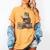Reading Cat Book Lover Women's Comfort Colors T-Shirt Mustard