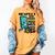 Respect Elders Cellphone Pushing Books In a Wheelchair Women's Comfort Colors T-Shirt Mustard
