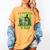 Retro Book Lucky Reading Teacher St Patrick's Day -Adults Small Cotton Blend Polyester Blend Short Sleeve Women's Comfort Colors T-Shirt Mustard