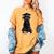Russian Terrier Dog Graduation Cap Graduate Owner Grad Women's Comfort Colors T-Shirt Mustard