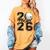 Senior 2026 Golf Player Heart Graduation Girls Teens Women's Comfort Colors T-Shirt Mustard