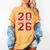 Senior 2026 Graduation Varsity Red Letters On The Back Women's Comfort Colors T-Shirt Mustard
