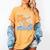 Senior 2026 Retro Groovy Flowers Graduation Women's Comfort Colors T-Shirt Mustard