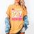 Senior 2027 Class Of 2027 Pink Coquette Bow Graduation Girl Women's Comfort Colors T-Shirt Mustard