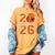 Senior Basketball Class Of 2026 Crew Basketball Graduation Women's Comfort Colors T-Shirt Mustard