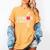 Senior Cheerleader Cheer Class Of 2025 Graduation Graduate Women's Comfort Colors T-Shirt Mustard